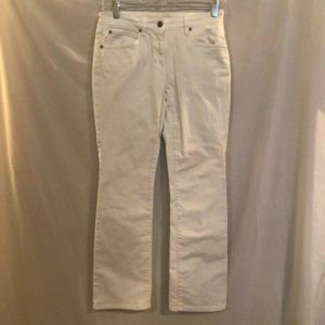 Eileen Fisher Womens Jeans White Mid Rise